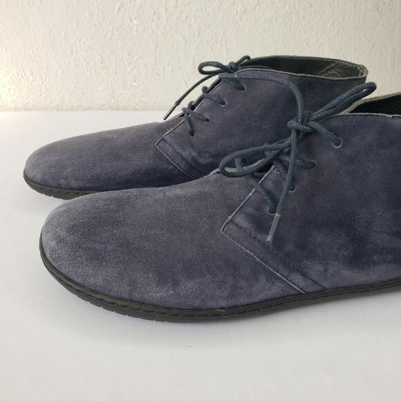 Groundies Milano Urban Barefoot Shoes Boots Size EU 45 US 12 Mens Blue Suede main image 4